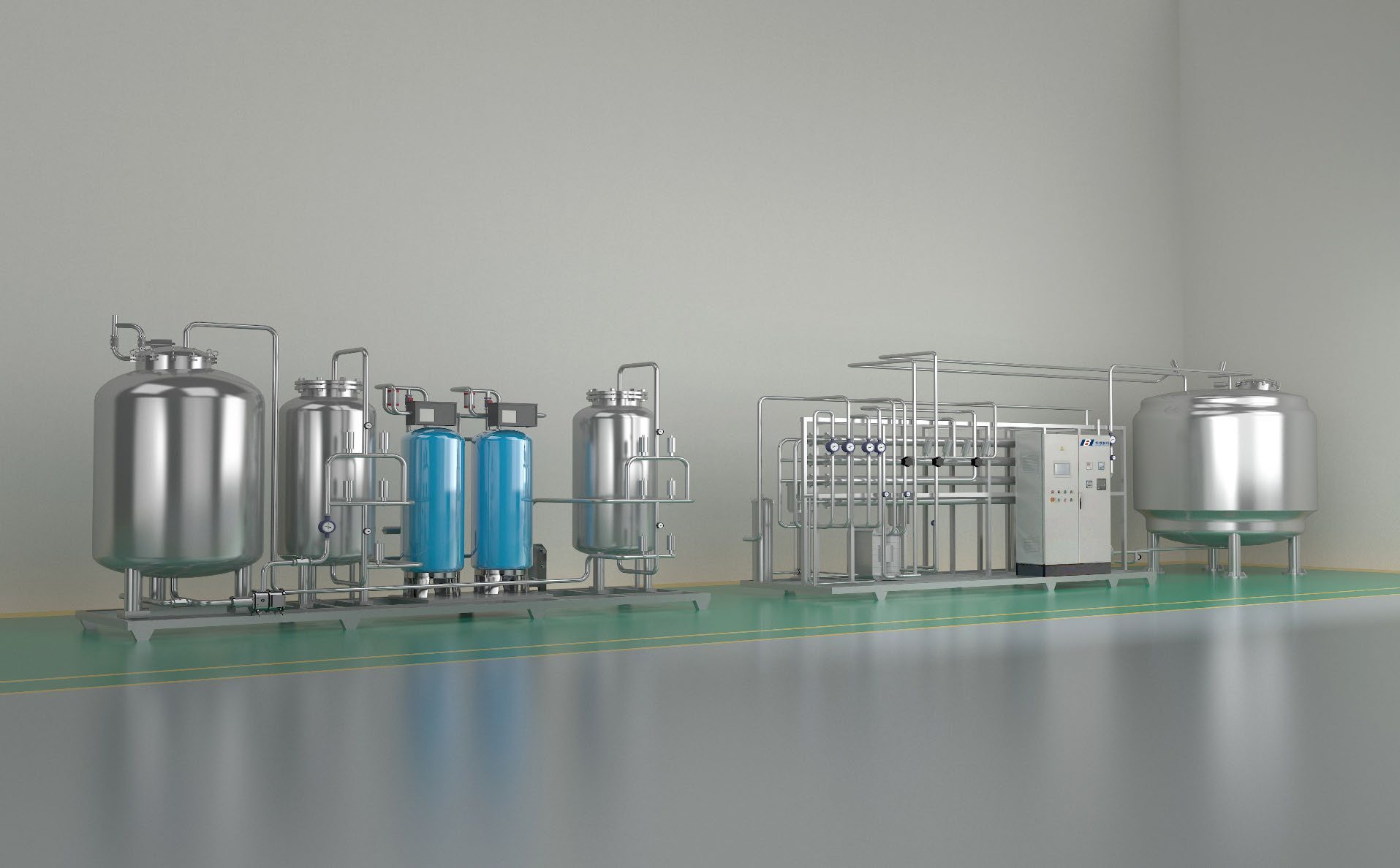 Stainless modular process equipment for pharmaceutical production